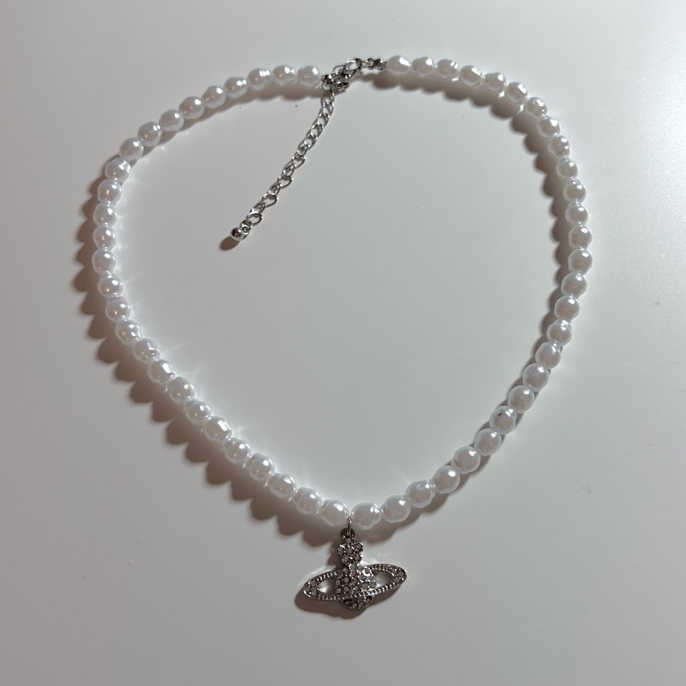 nana anime vivienne westwood planet pearl necklace